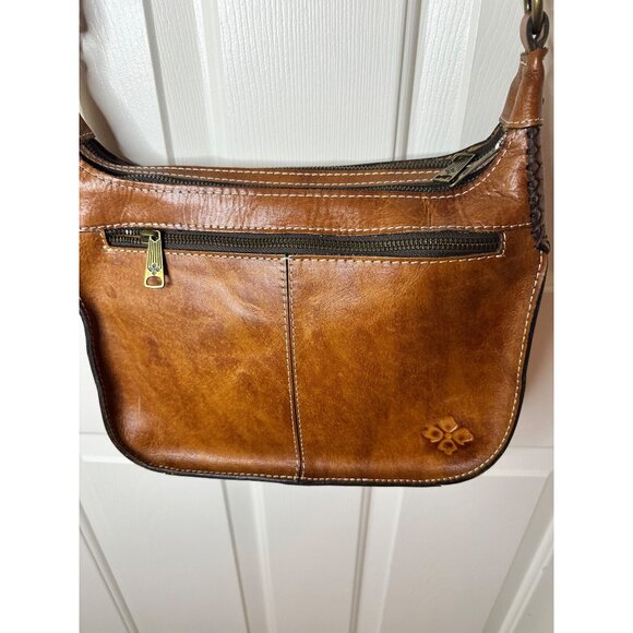 Patricia Nash Camille Embossed Leather Crossbody Bag Adjustable Strap & Back Zip - Picture 7 of 12